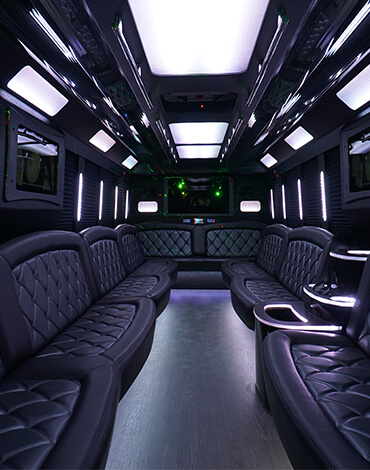luxury party bus interior